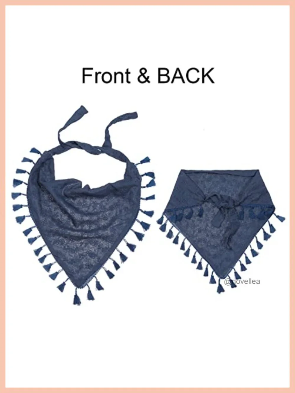 2-Pack Cotton Hair Scarf Headband with Tassels Tie Back Kerchief